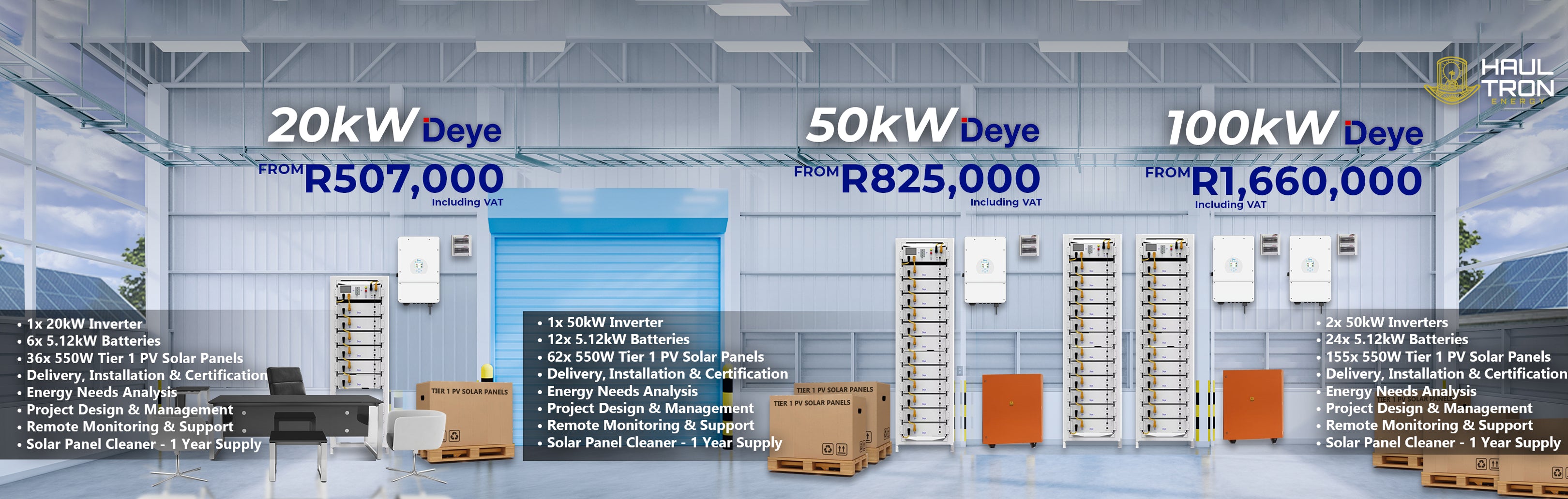 20kw 50kw and 100kw Commercial Hybrid solar system pricing