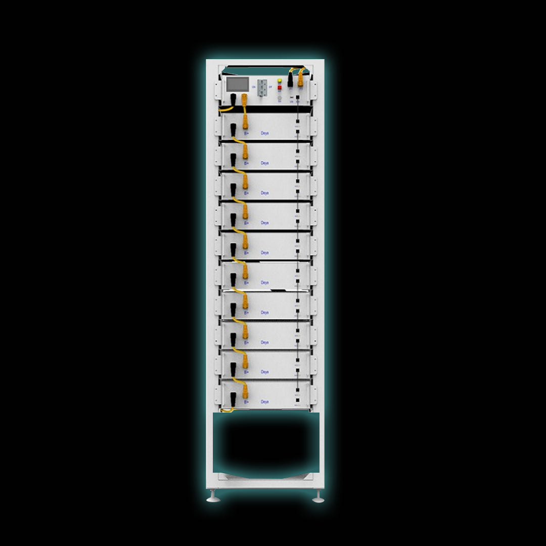 Deye Battery Rack with 10 Batteries and Deye BMU