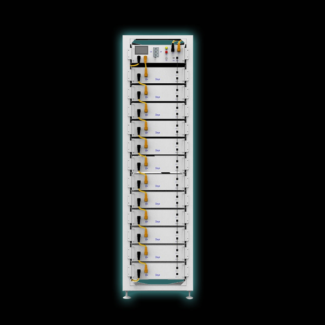 Deye Battery Rack with 10 Batteries and Deye BMU