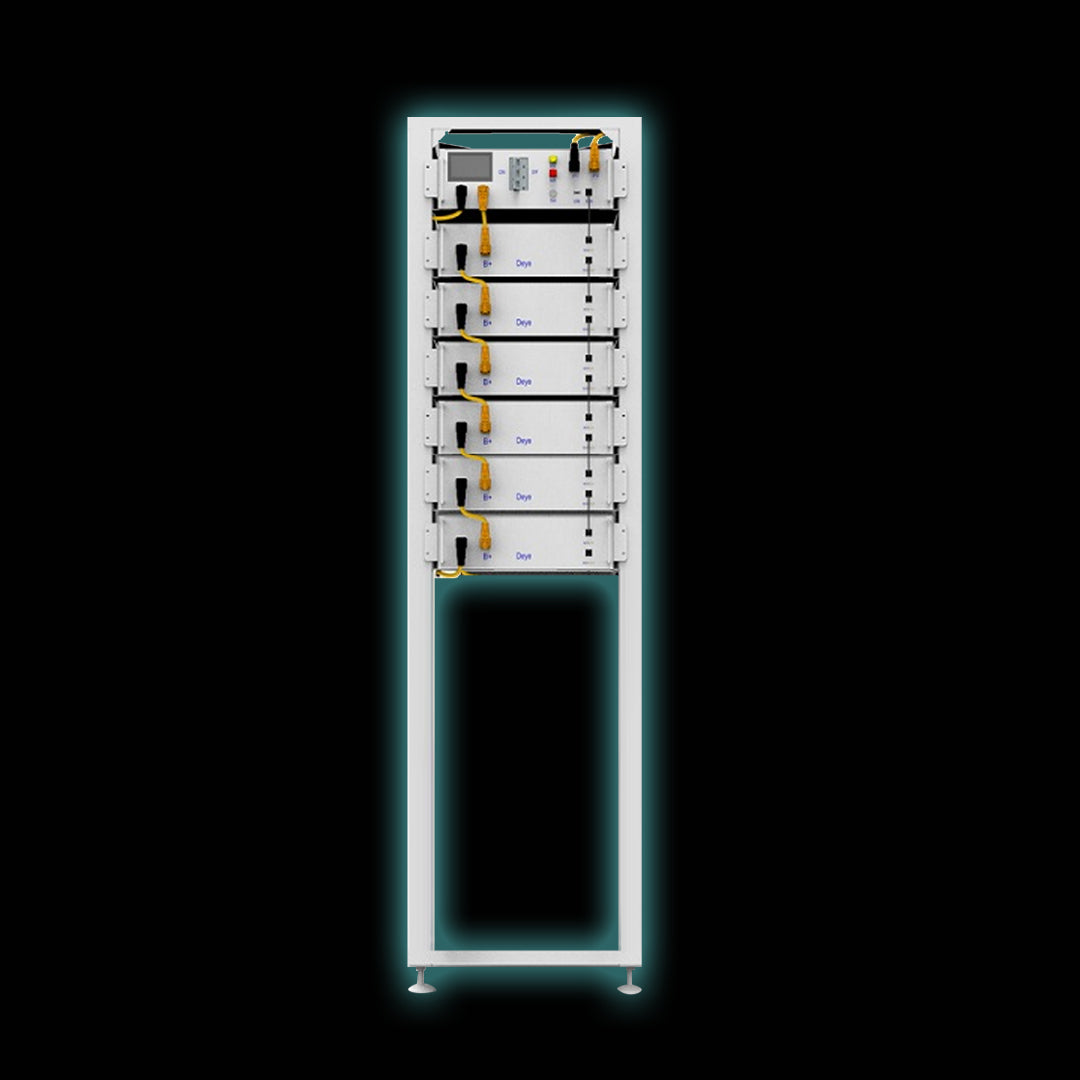 Deye Battery Rack with 6 Batteries and Deye BMU