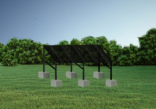 Ground mount structure for PV solar panels 