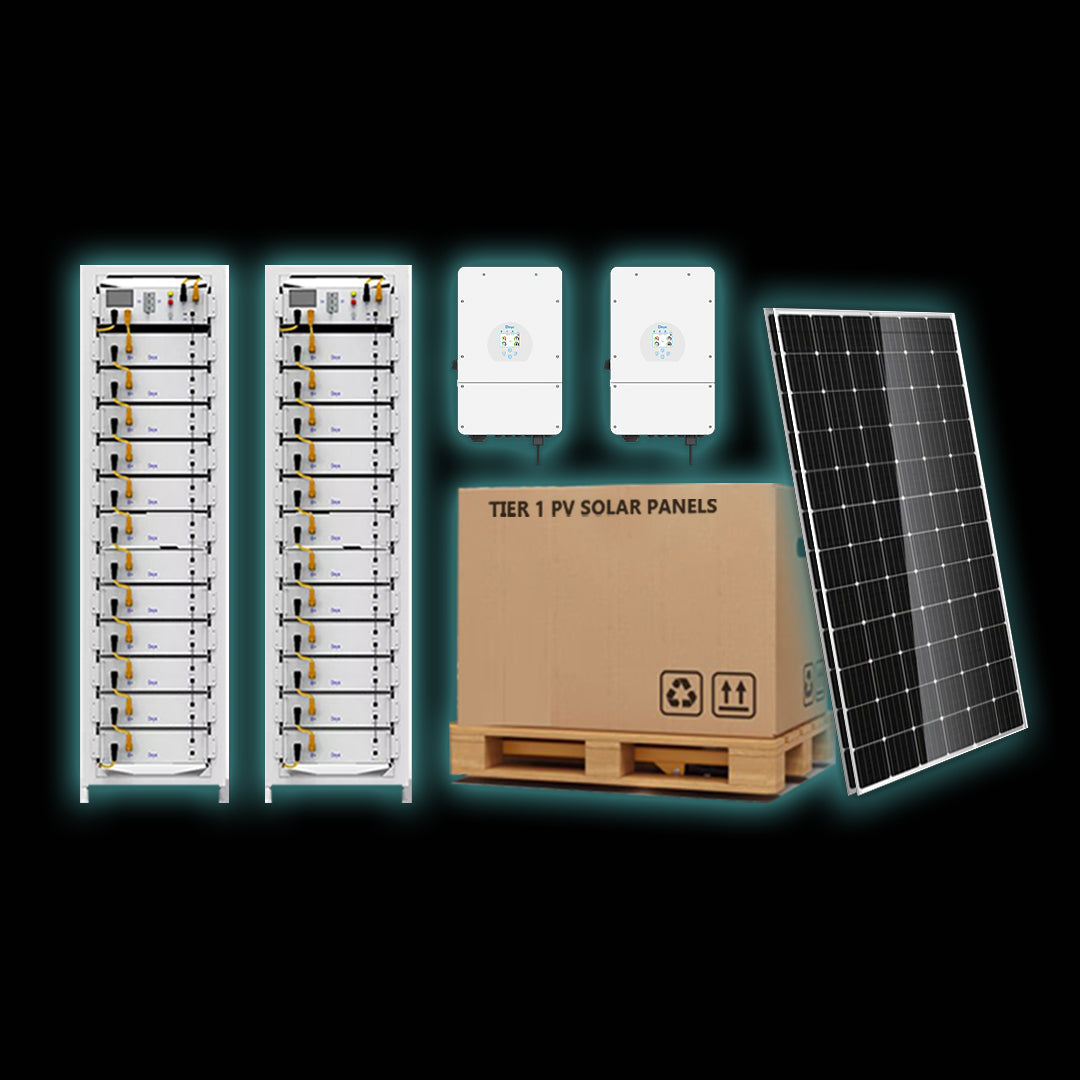 2X 50kW 100kW Deye Inverter with BMU batteries and solar panels