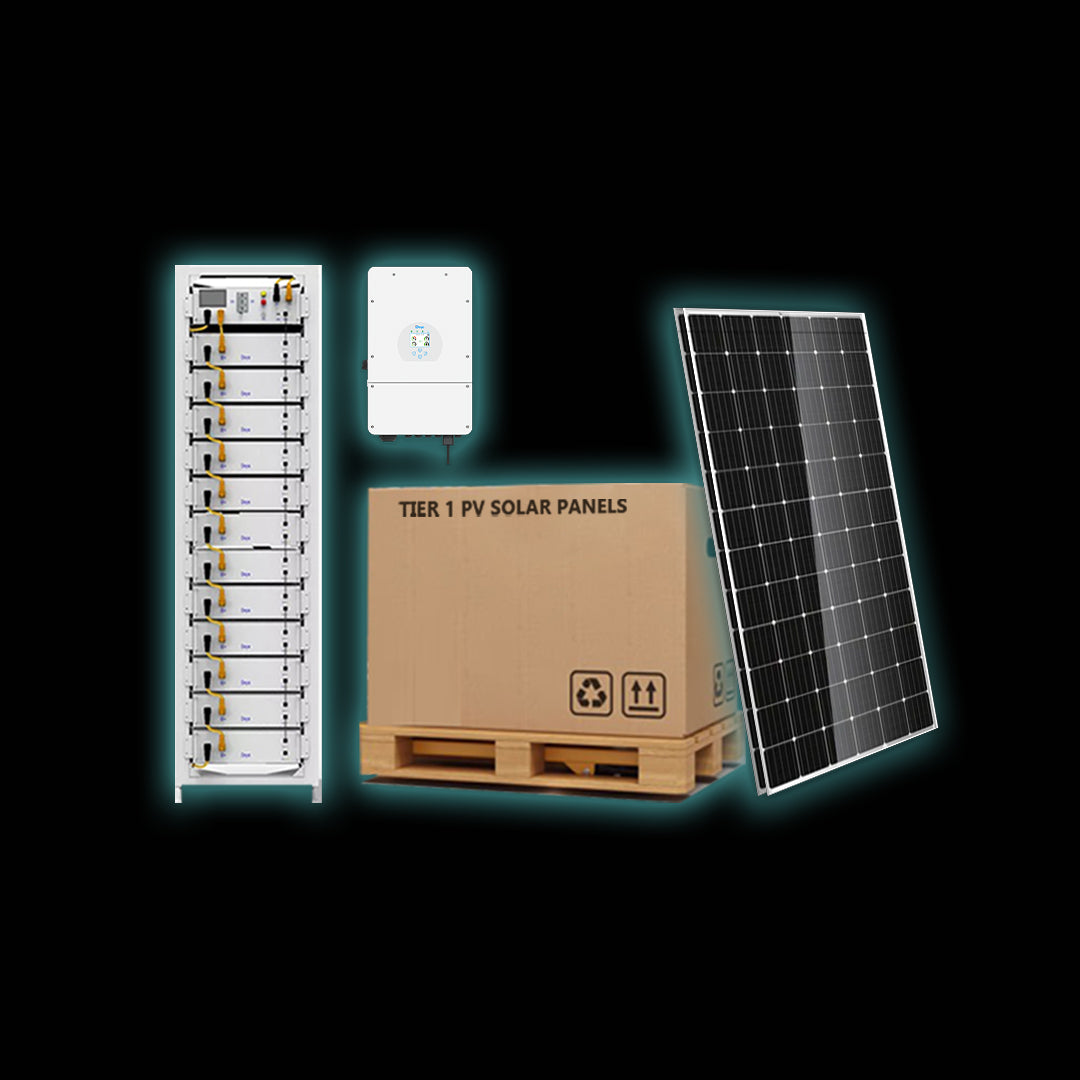 50kW Deye Inverter with BMU batteries and solar panels