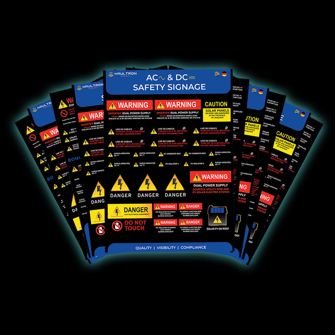 AC & DC Electrical Safety Labels for Backup and Solar Energy Systems