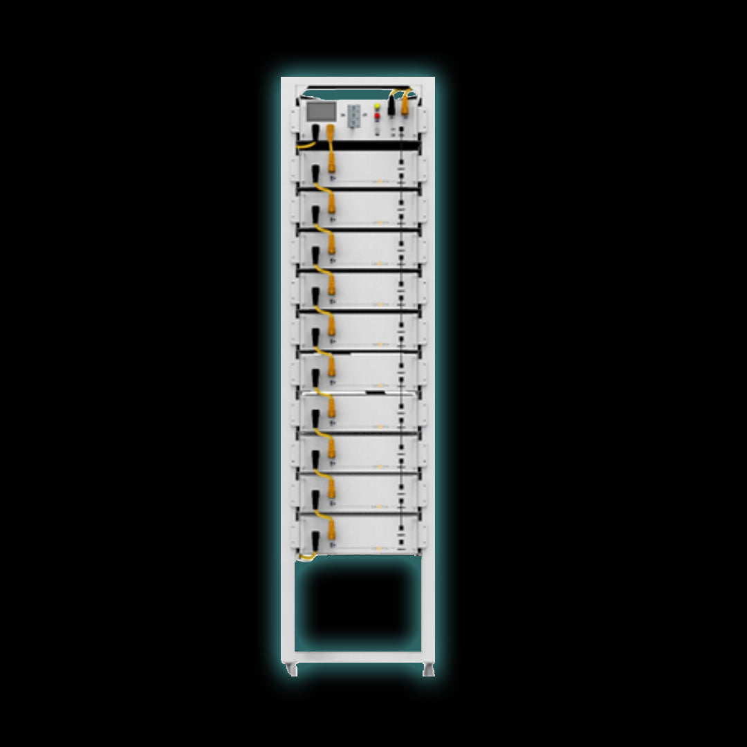 Sunsynk Battery Rack with 10 Batteries and Sunsynk BMU