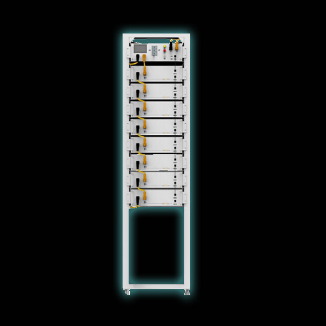 Sunsynk Battery Rack with 8 Batteries and Sunsynk BMU